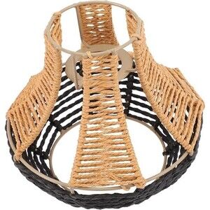 ORFOFE Boho Pendant Light Shade – Imitation Rattan Hanging Lamp Cover